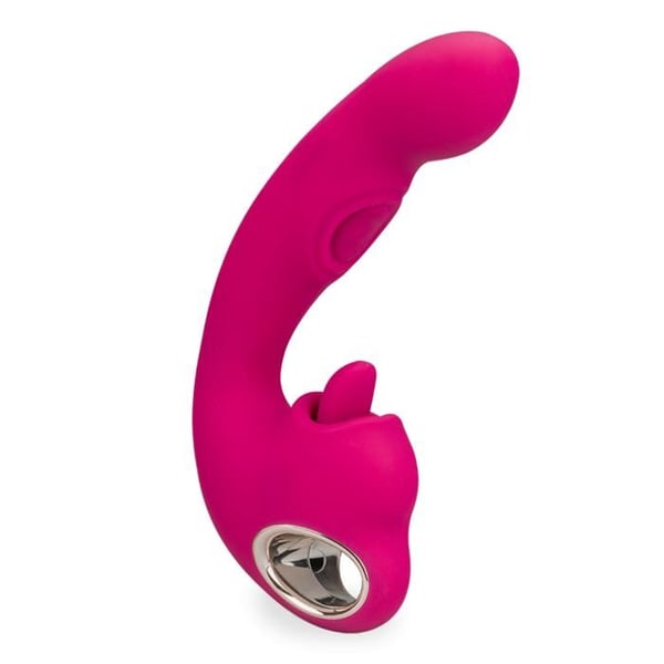 Vibromassör kanin med tunga och pulser LickStorm - Fuchsia