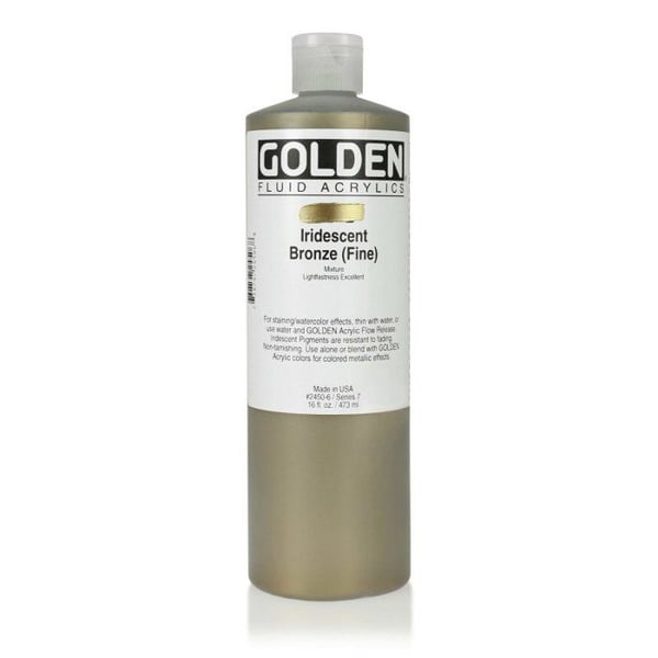 Golden - Akrylfärg FLUIDS Golden 473ml Brons Iridescent fin S7