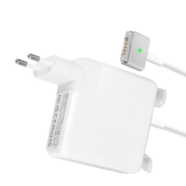 Magsafe 2 Laddare Macbook Magnetic Connector 85W Vit LED-indikator