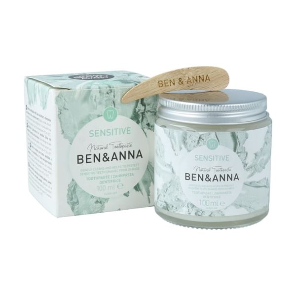 Tandkräm - Ben & Anna - Känslig Pasta i Burk - 100g - Vegansk - Naturlig - Utan Fluor