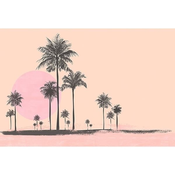 Tapet Palmiers M1-No.61012 Digitaltryck Rosa Beige Strand