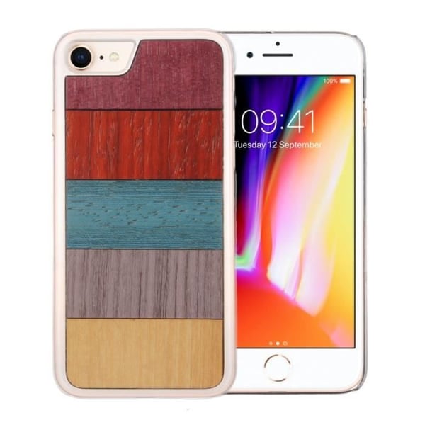 G-Code Multicolor trähårt skal till iPhone 7 - 8 Slim Clear