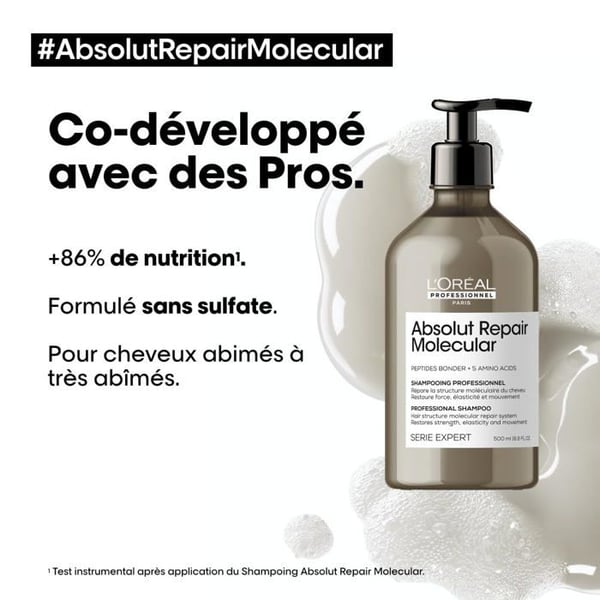 L'Oréal Professionnel Paris - Shampoing Absolut Repair Molecular - 300ml, 500ml, 1,5L