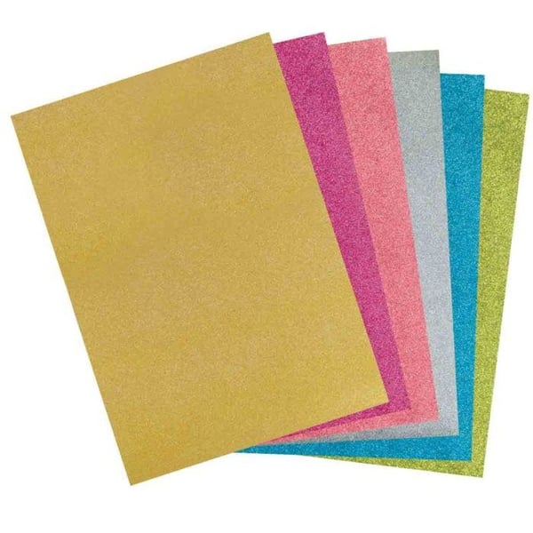 MégaCréa DIY - Självhäftande skumgummi 6 glittrande färger