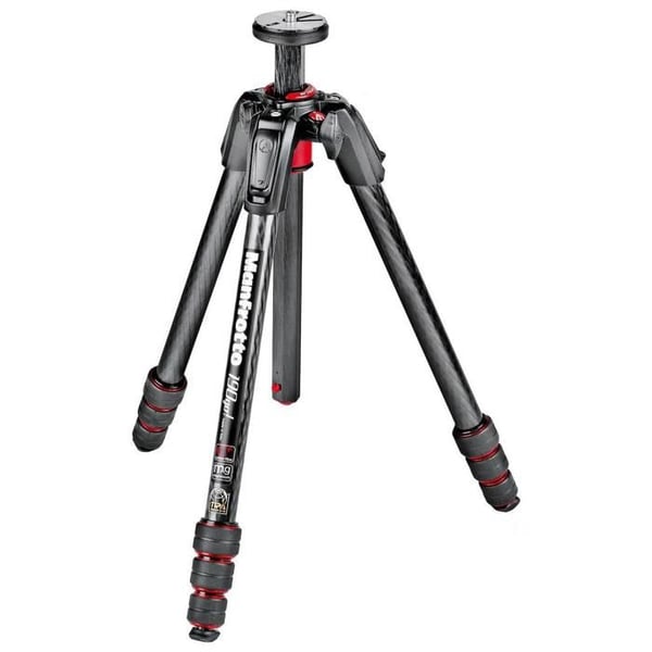 Stativ - Manfrotto - 190 Series MT190GOC4 - Kolfiber - Svart - Justerbara vinkelben