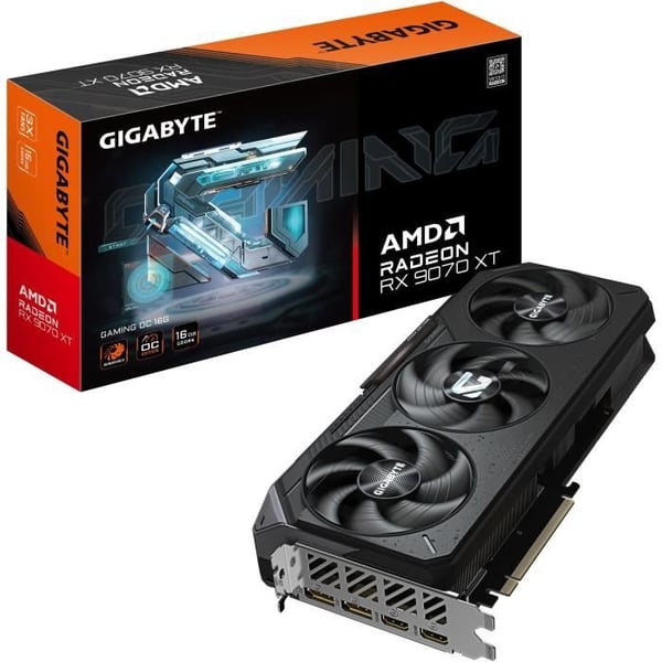 Grafikkort - GIGABYTE - Radeon RX 9070 XT GAMING OC - 16 GB