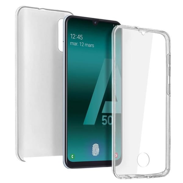 Skyddsfodral - AVIZAR - Samsung Galaxy A50 - 360° skydd - Ultratunt - Transparent