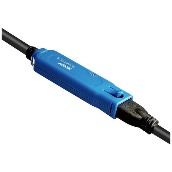 LINDY USB-kabel USB 3.2 Gen1 USB-A hona, USB-C® hane 5,00 m svart/blå 43380