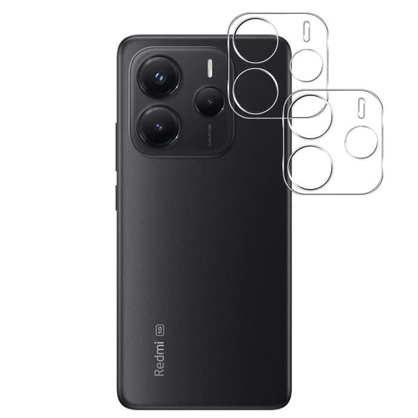 Skyddskamera - Phonillico® - Xiaomi Redmi Note 14 5G - Paket med 2 - Härdat glas - Transparent