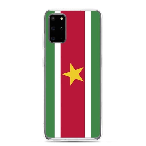 Telefonfodral – Surinamets flagga – Kompatibel med Samsung Galaxy S20 – Mjuk skal – Slittålig och stötresistent – Pixelforma