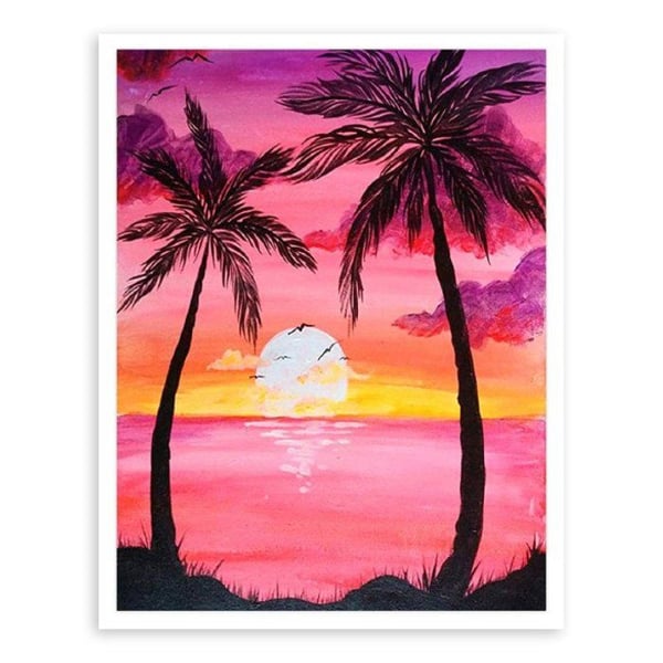 MégaCréa DIY - Kit diamantmålning Paradis 30 x 40 cm