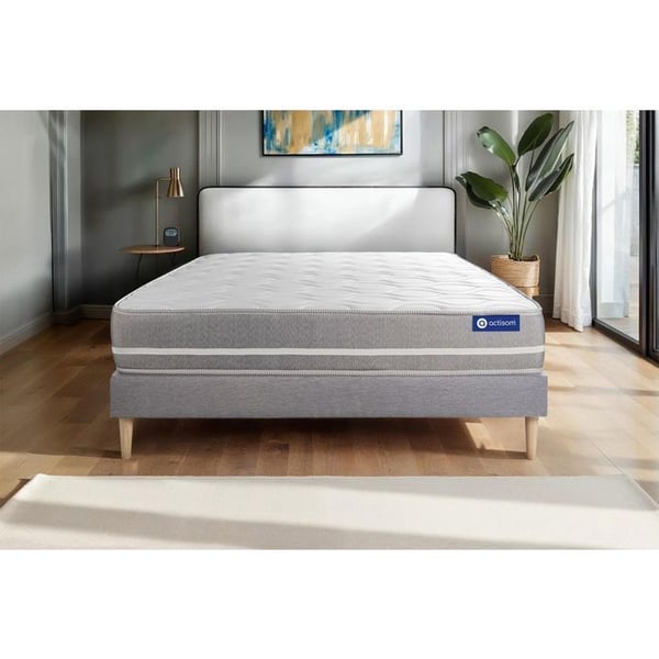 Sängset Madrass Sängbotten 140x190 cm - Grå Sängbotten (i kit) - Actimemo Touch