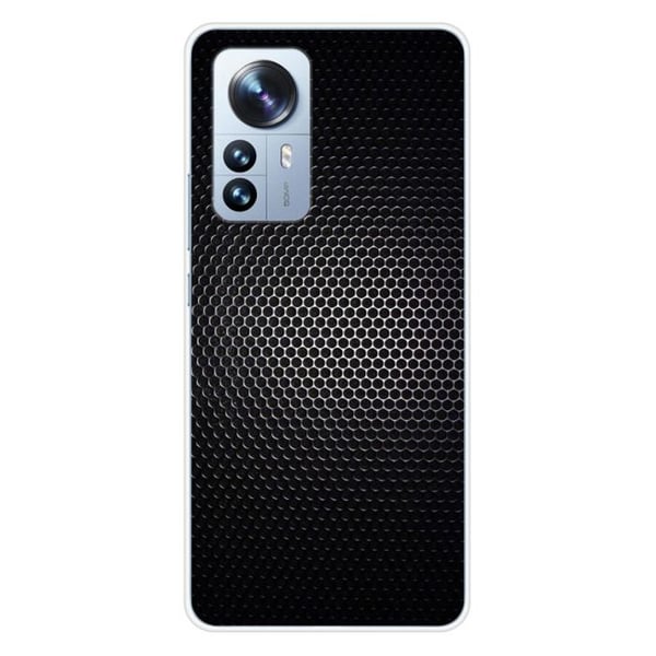 Siliconfodral - Kompatibel med Xiaomi Mi 12 Pro - design mörkt metall