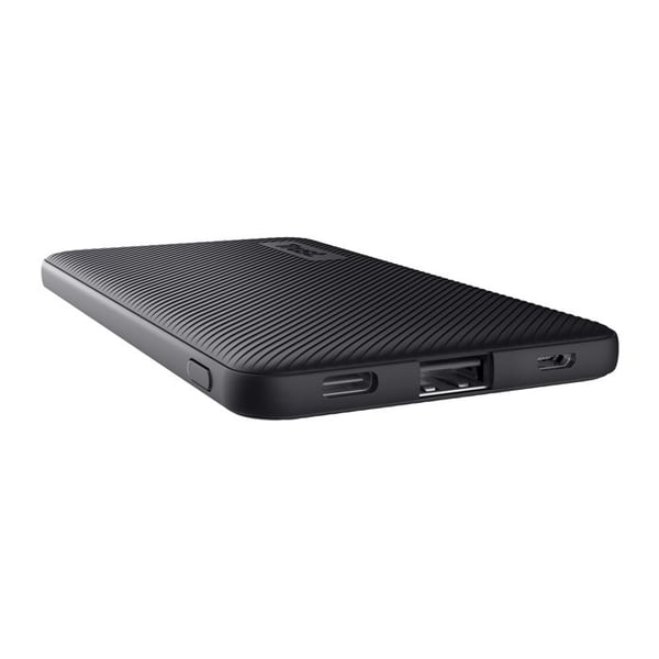 Externt Batteri - TRUST - Primo - 5000mAh - Ultratunn - USB-C 3A - 2 Ingångar - Svart