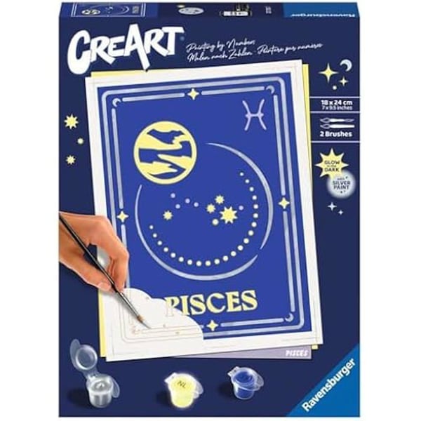 Målarbitar nummer - RAVENSBURGER - CreArt-23735 - Fiskar - Gul - 14 år och äldre