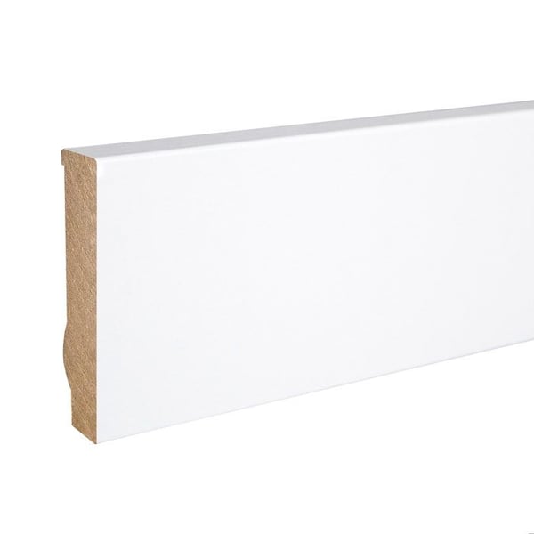 PROVISTON MDF-sockel 16 x 70 x 2500 mm Vit att limma, skruva &amp; spikbelagd MDF-kärna 12,5 meter | 5 stycken
