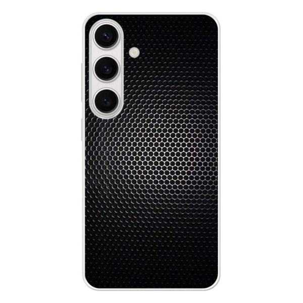 Skyddande silikonetui med tryck kompatibelt med Samsung Galaxy S24 Dark Metal