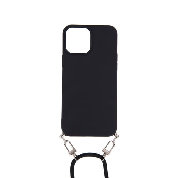Skydd - AVIZAR - iPhone 13 Pro Max - Silikon - Nylon Snodd - Svart Resinkedja