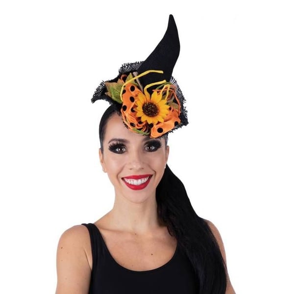 Huvudband hatt - PTIT CLOWN - Svart, orange - Blommor - Unisex - Vuxen