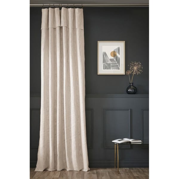Justerbar gardin + 8 klämringar "Sixtine" 140 x 270 cm - Sixtine Pampa - 1 justerbart panel 140 x 270 cm