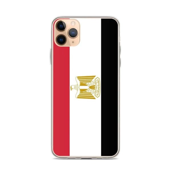 Telefonskal - PIXELFORMA - iPhone 11 Pro Max - Egyptens flagga - Transparent plast - TPU