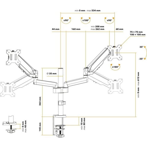 AlzaErgo Arm D05B Rör