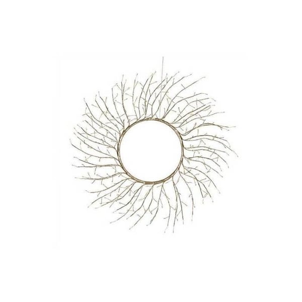 Lysende krone - LOTTI - Lindetræ - 260 mikro LED - Ø60cm - Varm og kold hvid