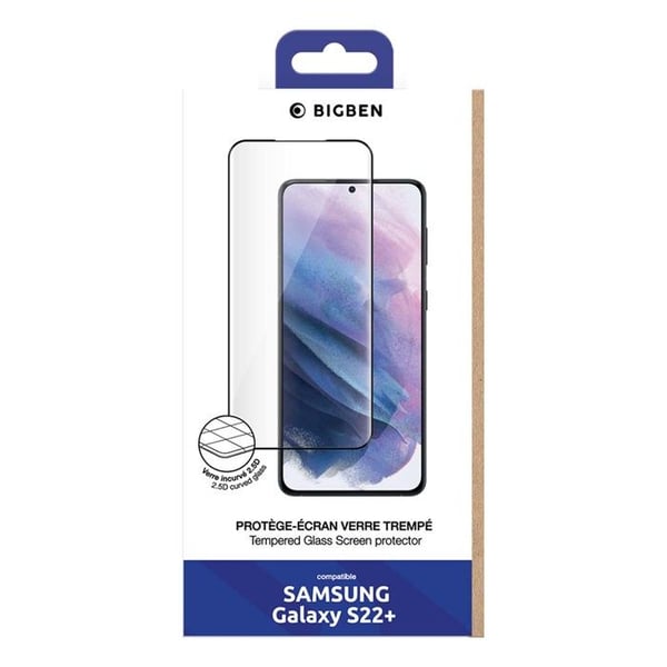 Skydd - Bigben - G S22+ 5G - Skärmskydd 2.5D - Transparent - Stötbeständig