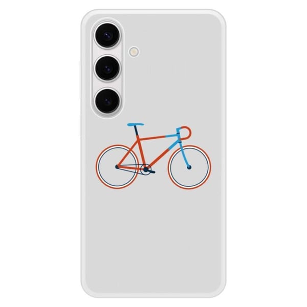 Coque i förstärkt silikon med tryck kompatibel med Samsung Galaxy S24 Plus Bike färg Hipster