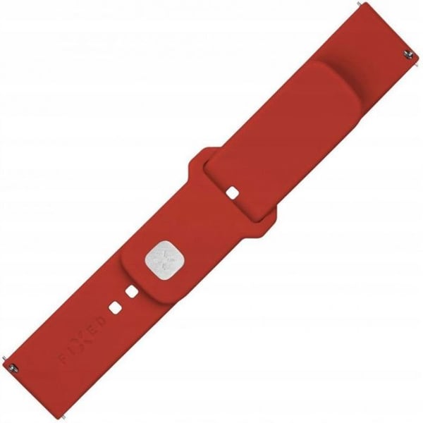 Fast armbånd sport med hurtiglukning 22 mm til smartur | 160-235 mm | Rød | Silikone Fast armbånd sport med hurtiglukning 22 mm til smartur | 160-235 mm | Rød | Silikone