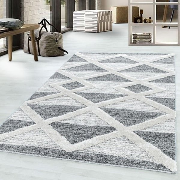 Matta - AYYILDIZ - Design med korta hår - 3D-mönster - 60x110 cm - Inomhus