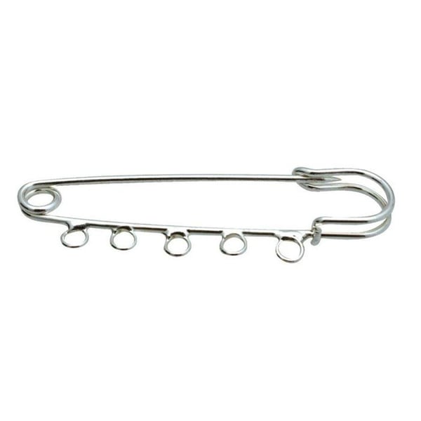 Graine Créative - 5-håls broscher i silver 3 stycken
