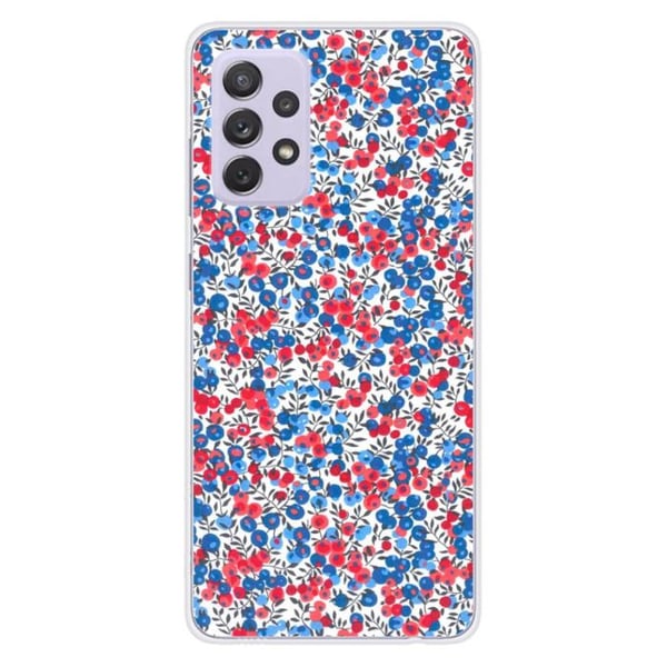 1001Coques - Silikonskal kompatibelt med Samsung Galaxy A72 4G - Liberty Wiltshire blå mönster - Originaldesign tryckt i Frankrike