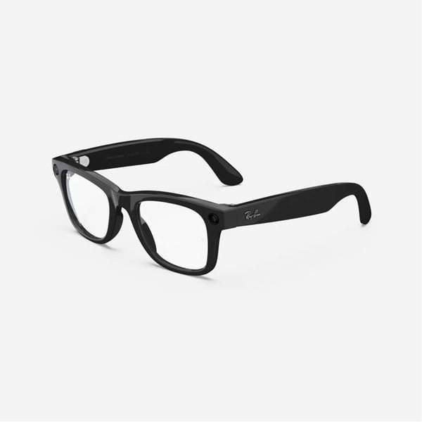 Meta RAY-BAN Meta Wayfarer (Standard) Smartbriller - Blank sort, gennemsigtig