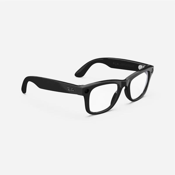 Meta RAY-BAN Meta Wayfarer (Standard) Smartbriller - Blank sort, gennemsigtig