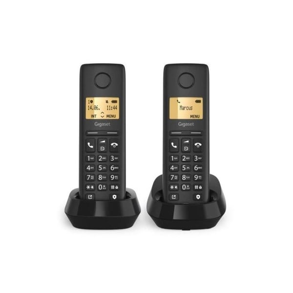 Gigaset basic 100 DUO - Fast telefon 2 handsets Svart