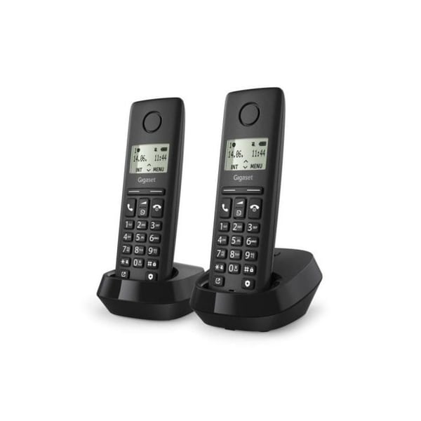 Gigaset basic 100 DUO - Fast telefon 2 handsets Svart