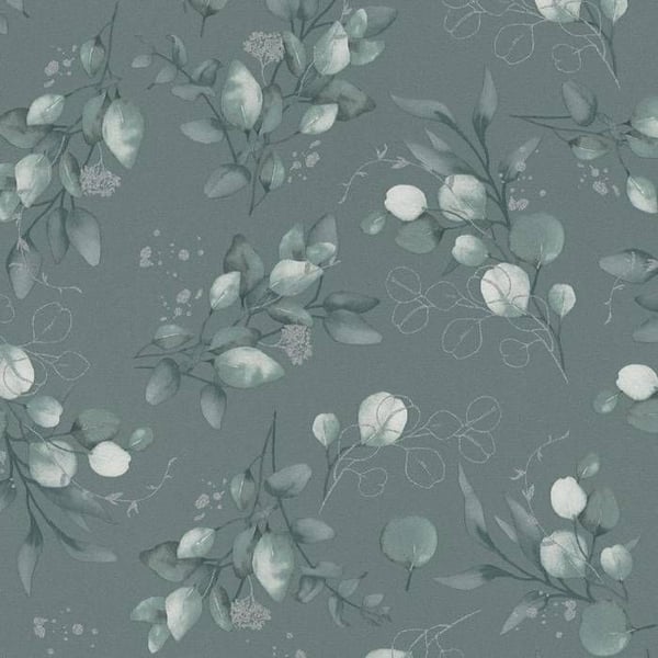 Non-woven tapeter - grön - blommor / blommig - Mönstrade tapeter - Pure Elegance - A.S