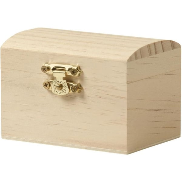 Mini piratlåda - Trä - 6x6x8,5cm - Att dekorera och anpassa - Kreativa aktiviteter
