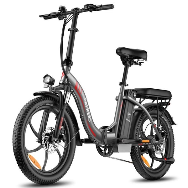 Fällbar Elcykel FAFREES F20 - 20 Tum Breddäck - Batteri 18Ah 90km Räckvidd - Grå