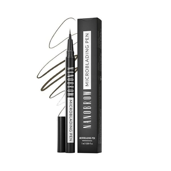 Ögonbrynspenna - Nanobrow - Mörkbrun - Microblading-effekt - Vattentålig - Långvarig