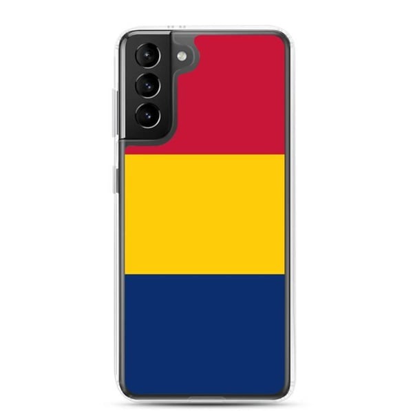 Mobilskal – Tchads flagga – Kompatibel med Samsung Galaxy S20 – Mjukt fodral – Stötfända och chockresistent – Pixelforma