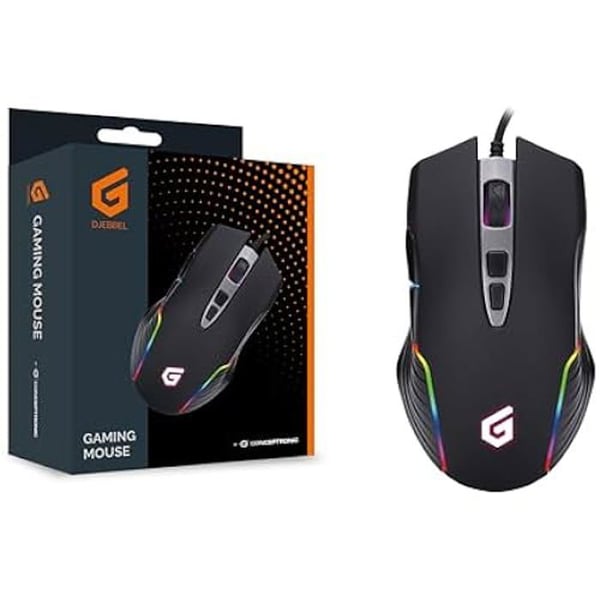 Gamingmus - CONCEPTRONIC - DJEBBEL03B - 7200 DPI - 7 programmerbara knappar - RGB LED