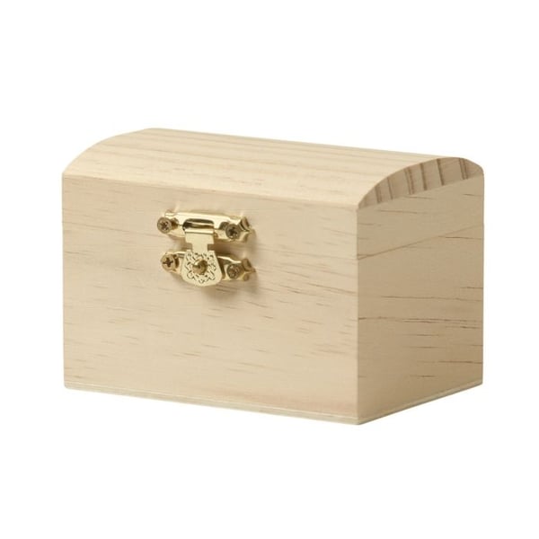 Mini piratlåda - Trä - 6x6x8,5cm - Att dekorera och anpassa - Kreativa aktiviteter