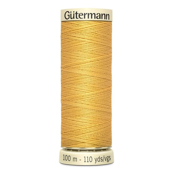 Förpackning med 5 spolar 100m Tråd 100% polyester Gutermann Ref 788988 - Att 488 - gul sand