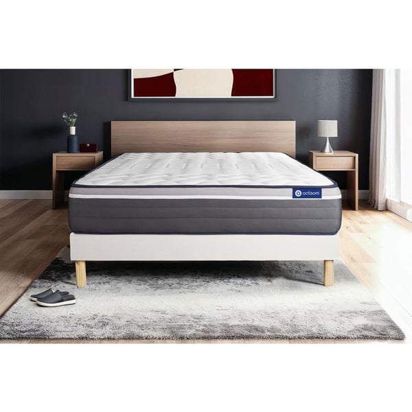 Sängset Madrass Sängbotten 140x190 cm - Vit Sängbotten (i kit) - Actilatex Plus