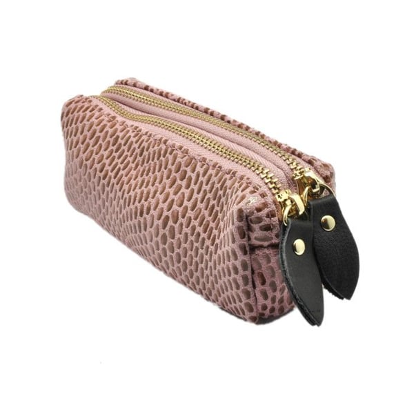 Kollektion CMLPB - Liten necessär i läder Vintagerosa
