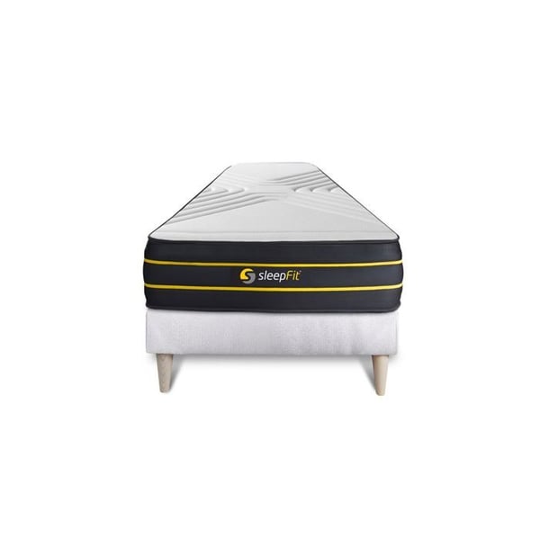 ULTRA madrasset + vit kitbotten 90x190 cm - Balanced - Resår - Vit
