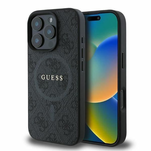 Etui - GUESS - 4G Ring Classic Logo - MagSafe - iPhone 16 Pro - Sort