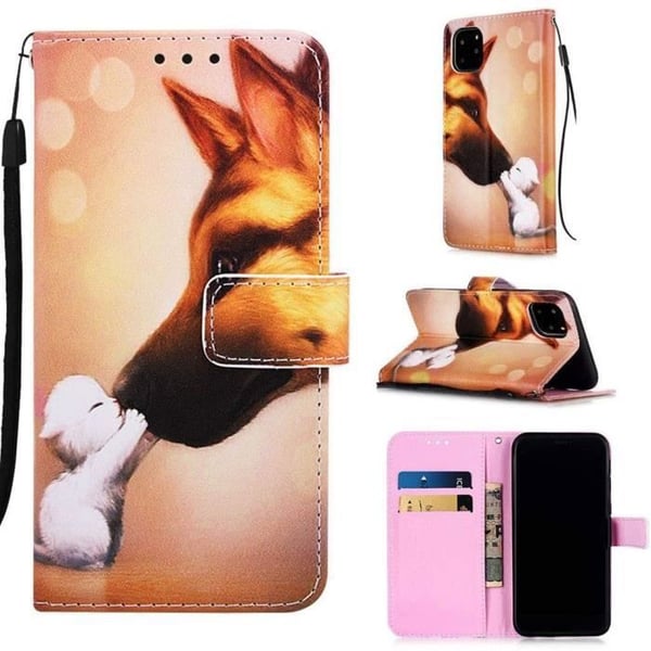 Coque - LuffyShop - iPhone 11 Pro - Läder - Hundmönster - Stödfunktion